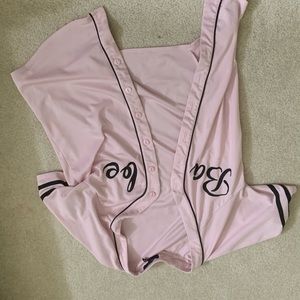 Pink short sleeved jacket